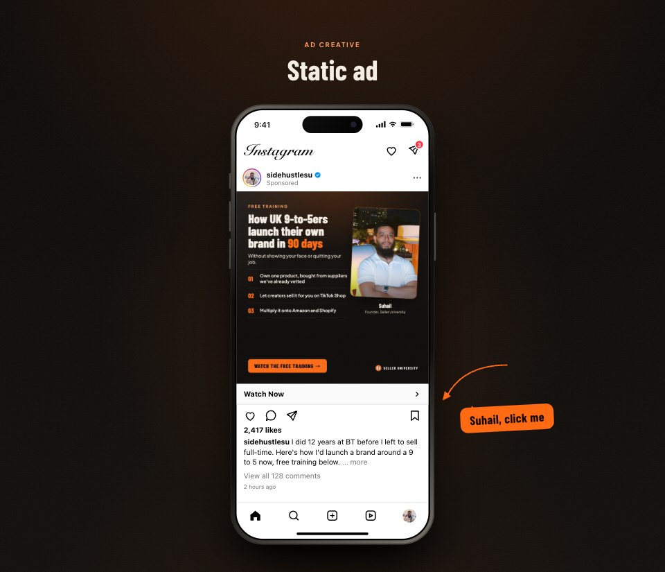 Static ad preview